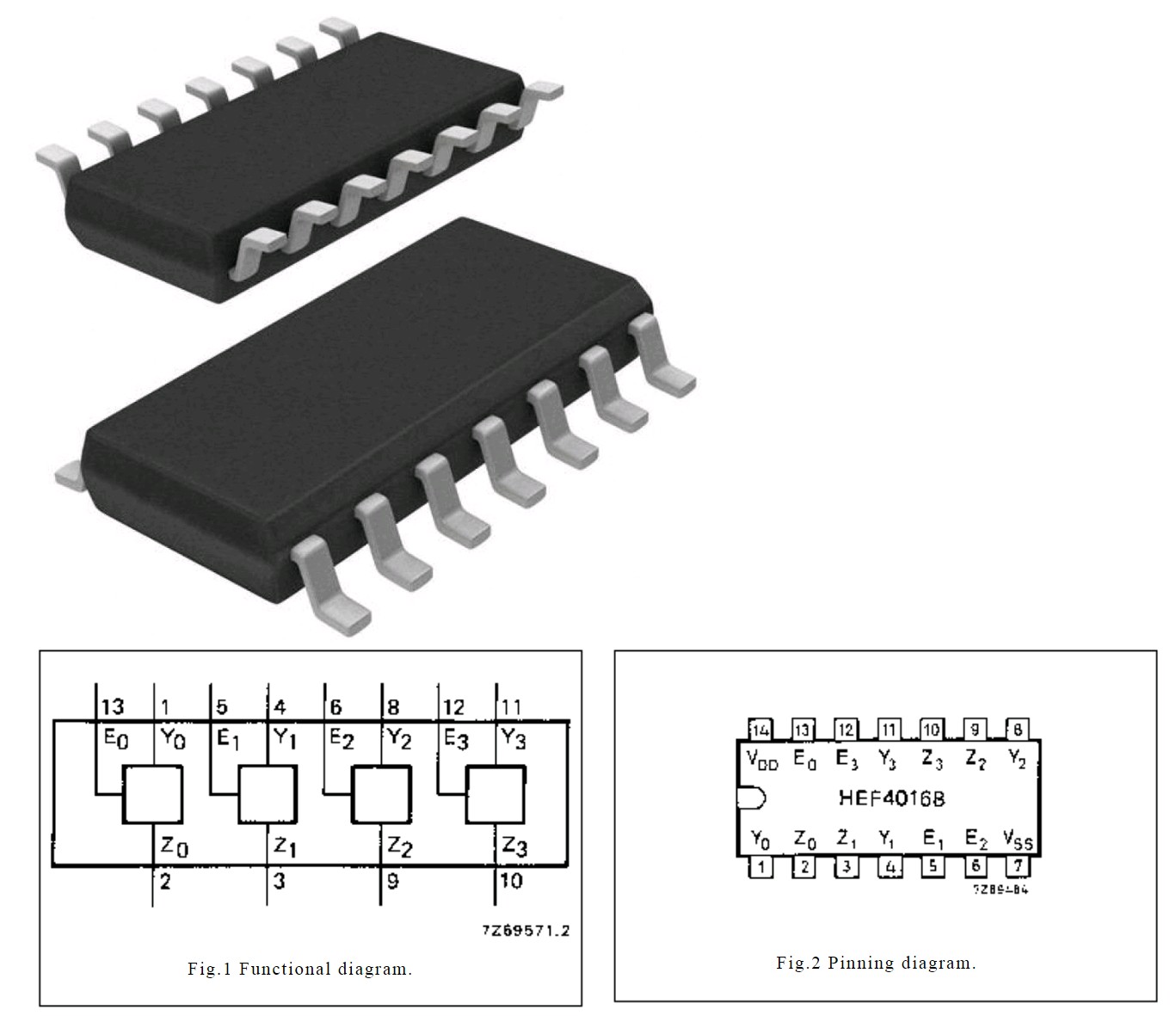 CD4016BT (КФ1561КТ1, HEF4016BT) smd SO14