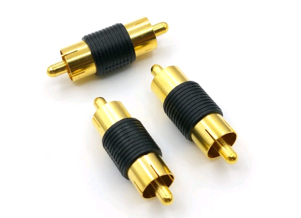 ПЕРЕХОДНИК RCA(M)-RCA(M) ПЛАСТИК GOLD DAYTON 7-0111A